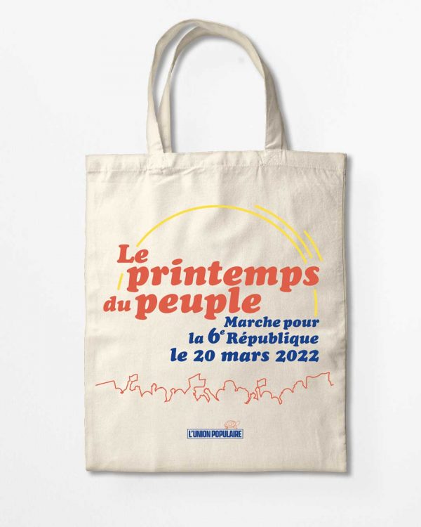 tote bag printemps du peuple - marche pour la 6ème république