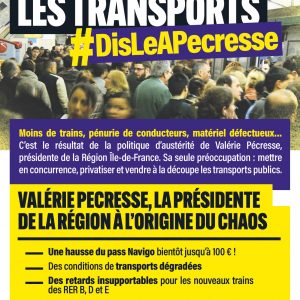 Tract chaos dans les transports en Ile-de-France