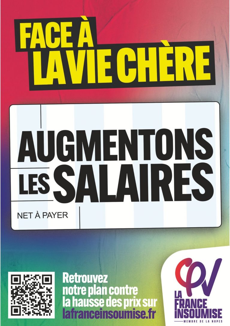 affiche vie chere augmentons salaire