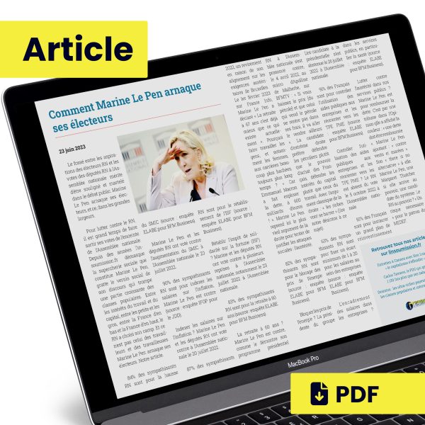 Article PDF – Comment Marine Le Pen arnaque ses électeurs