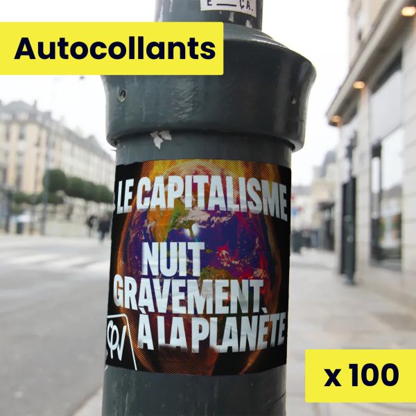 Autocollant écologie anti capitaliste