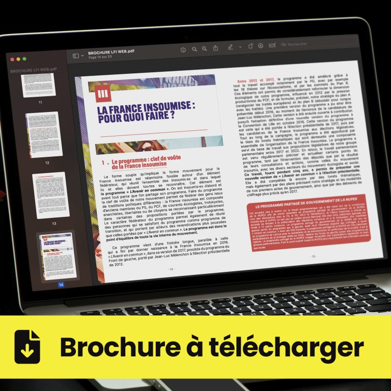 Brochure Qu'est ce que la France insoumise à télécharger