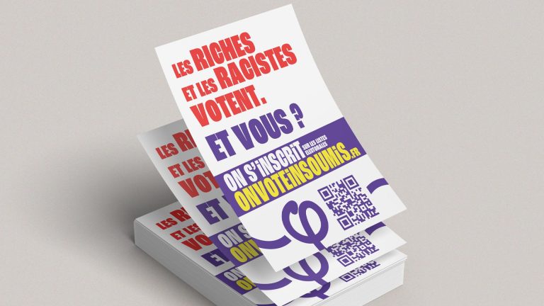 Tract on s'inscrit on vote insoumis