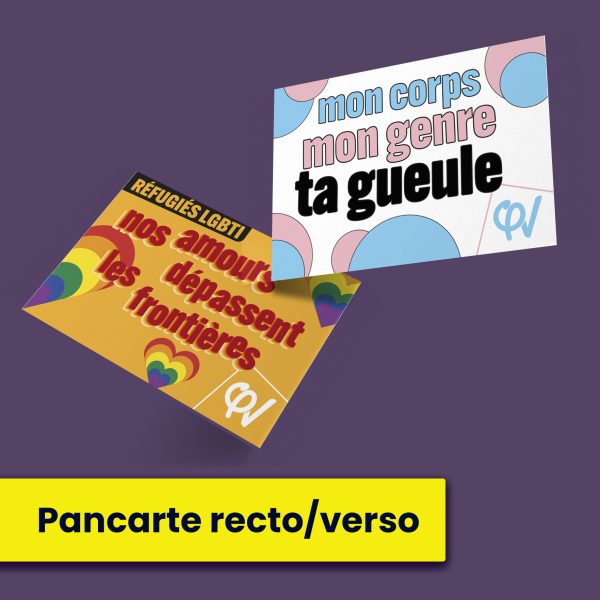 Pancartes R/V Mon genre/Nos amours - pack de 10