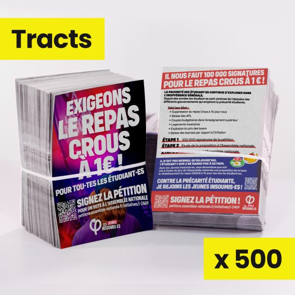 500 tracts - Exigeons le repas crous à 1€