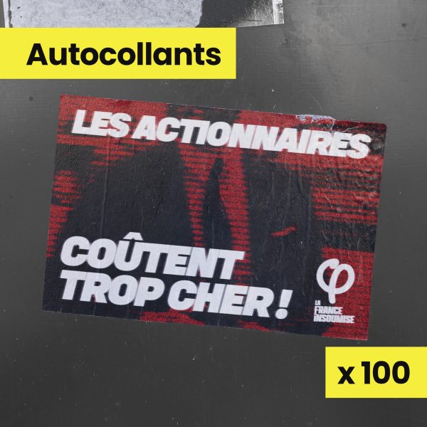 100 Autocollants - Les actionnaires coûtent trop cher