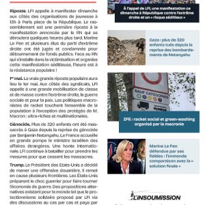 À télécharger - Lettre de l'Insoumission du 5 avril 2025