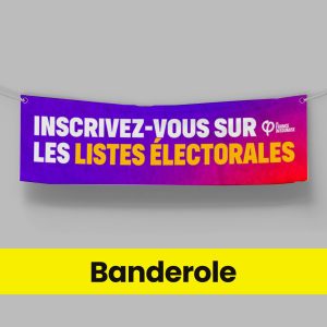 Banderole - Inscrivez-vous sur les listes électorales