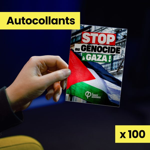 autocollant stop génocide