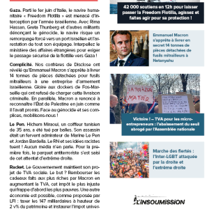 À télécharger - Lettre de l'Insoumission du 7 juin 2025