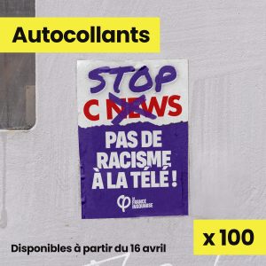 100 Autocollants STOP CNEWS
