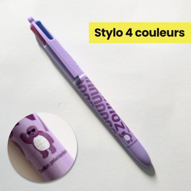 Stylo BIC violet tortue